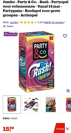 Party & Co. spel Rush editie goedkoop bij Bol