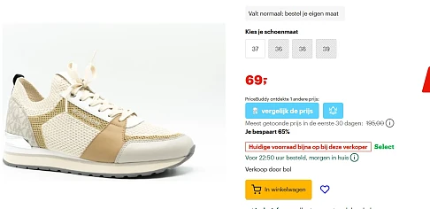 -65% op Michael Kors dames sneakers maat 37