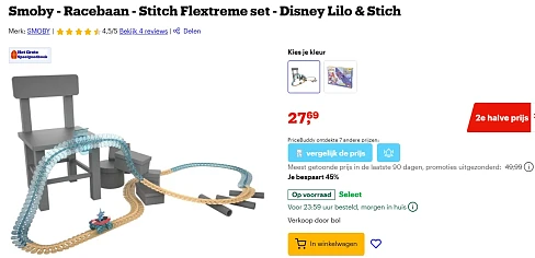 Racebaan 🏁 Stitch Flextreme set van Smoby heel goedkoop bij Bol