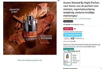 Azzaro Wanted By Night Parfum 100ml voor 49.75€