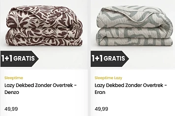 1+1 gratis op dekbedden