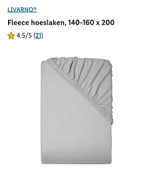 LIVARNO® Fleece hoeslaken 140-160 x 200