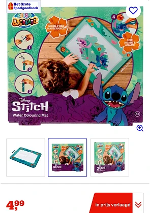 Disney Stitch waterkleuren speelmat