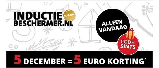 5 euro korting vanaf €40 bij Inductie beschermer