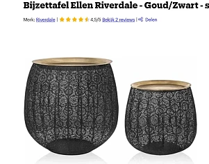 2 tafeltjes van Riverdale voor 89.95€