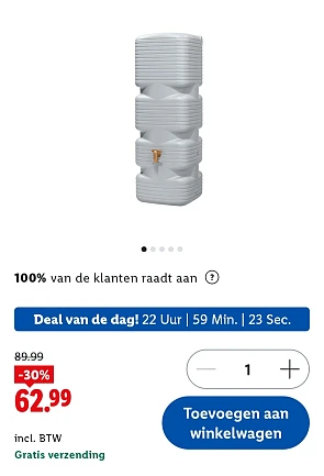 Regenton Quadro, 170 l -30%