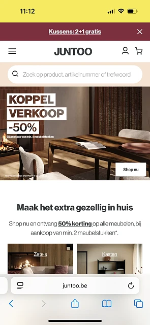 Koppelverkoop bij Juntoo
