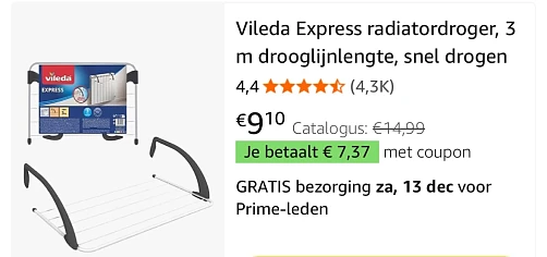 Vileda Express radiatordroger