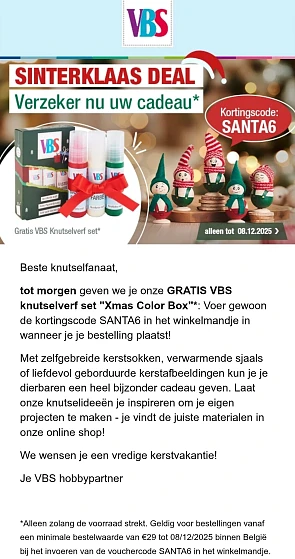VBS: gratis knutselverf set