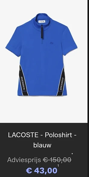 Lacoste (sport)kledij en accessoires tot 75% goedkoper ! 😱🤩