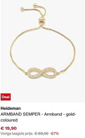 -67% goudkleurige armband