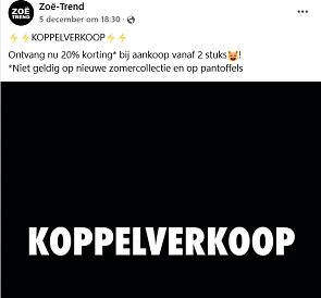 -20% koppelverkoop Zoë-Trend