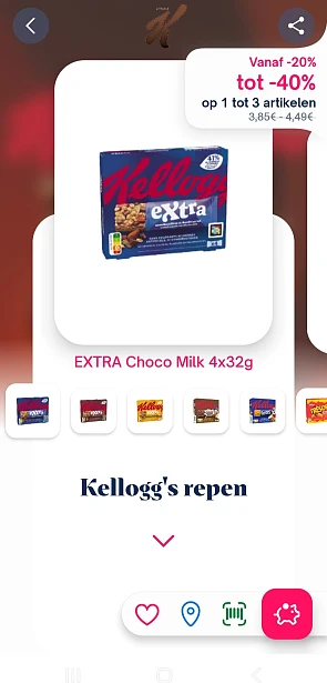 Shopmium tot -40% op kellogg's repen