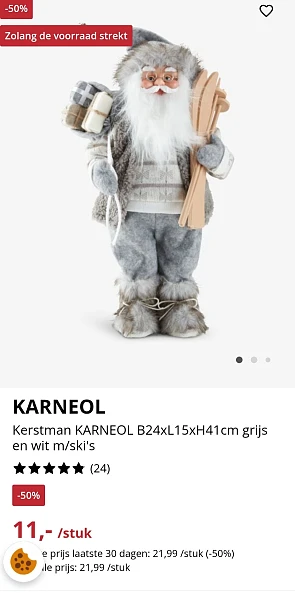 Kerstman Karneol -50%