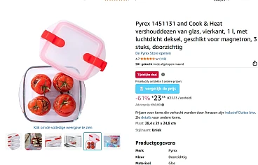 61% korting op Pyrex