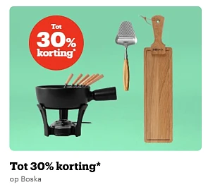 30% korting op Boska