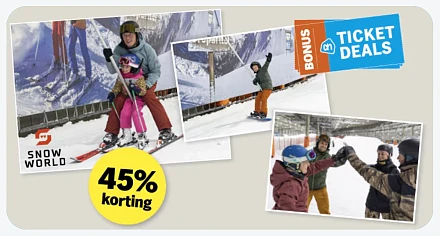 Ticketdeal SnowWorld 45% korting