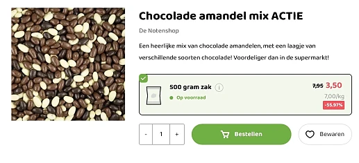 Chocolade amandel mix ACTIE -55%