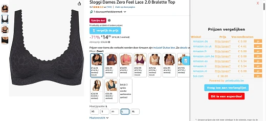 Sloggi bh met 71% korting