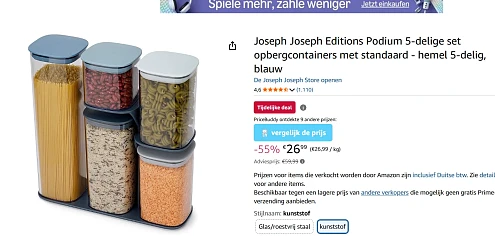 5 delige set van Joseph Joseph met 55% korting