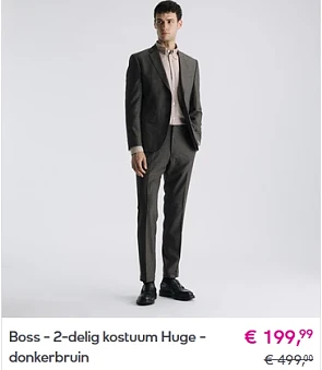BOSS kostuum voor heren aan 199,99 euro