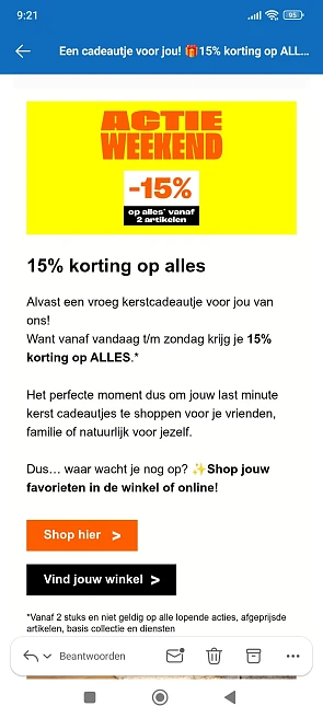 Kwantum 15% bij aankoop vanaf 2 stuks