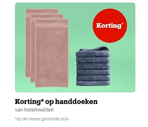 Korting op handdoeken van hotelkwaliteit