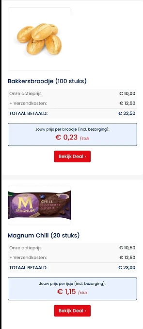 Megafoodstunter van voorgerecht tot desert