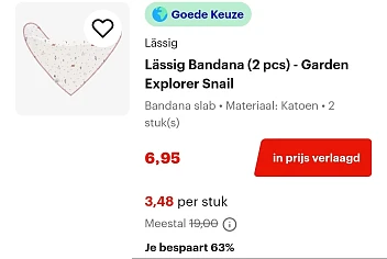 Lassig 2 slabbetjes voor 6,95€ bij bol