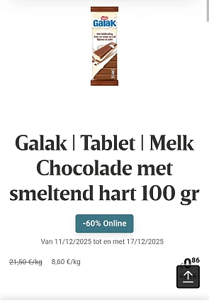 Galak chocolade -60%