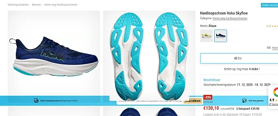 Lopers opgelet! Hoka skyflow heren