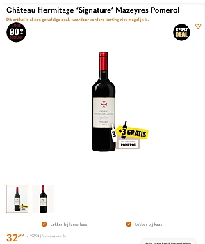 Château Hermitage ‘Signature’ Mazeyres Pomerol 3+3 gratis