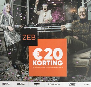 20€ korting bij Zeb op nieuwe collectie
