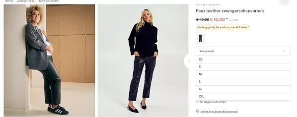 -80% Faux leather zwangerschapsbroek 🤰🏻