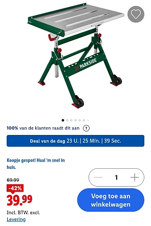 Parkside lastafel -42%