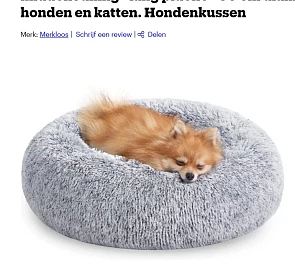 Honden of kattenmand donut vorm voor 9.95€
