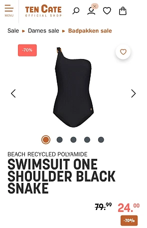 Zwempak one shoulder -70%