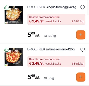 Dr Oetker Suprèma pizza’s 🍕-56% bij Colruyt