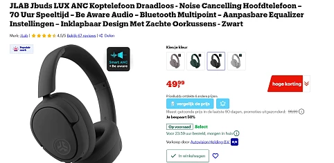 JLAB Jbuds 50% korting!