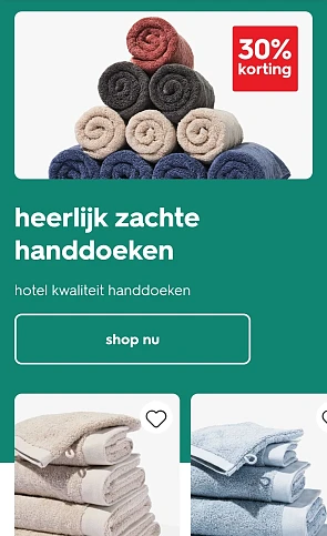 -30% handdoeken hotel kwaliteit