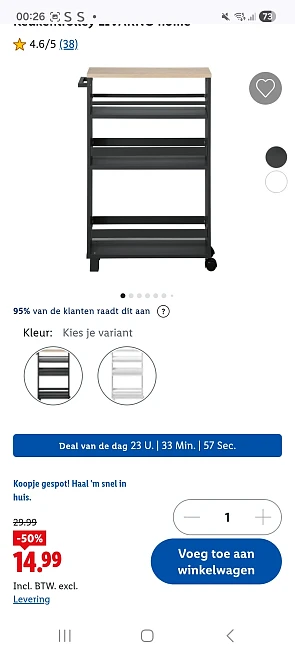 Keukentrolley LIVARNO home -50%