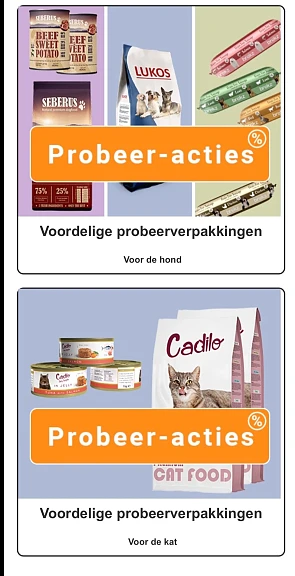 Probeerverpakkingen hond tot -60%