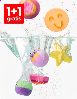 Bad bruisballen 1+1 gratis bij Hema