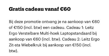 Gratis cadeau bij aankoop Esselte producten