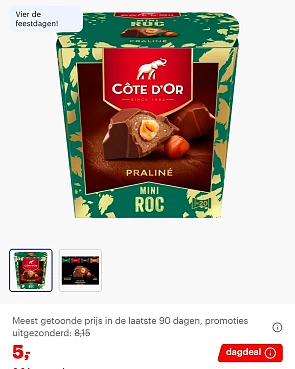 Côte d'Or Mini Roc Praliné of Melk