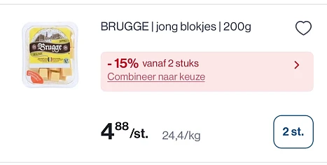 Brugge kaasblokjes goedkoper + wowicoupon