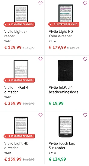 10€ korting op e-readers bij Standaard boekhandel
