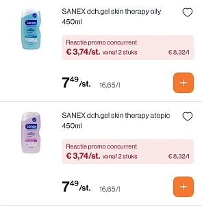 Sanex skin therapy -50%