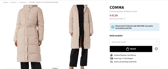 COMMA JACKETS OUTDOOR BROWN