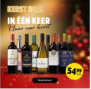 Wijnvoordeel kerstpakket -35%